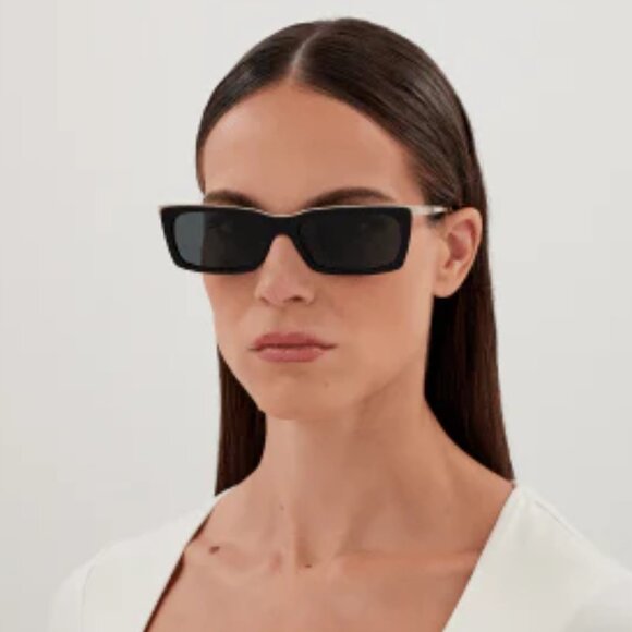 NWT SAINT LAURENT BLACK UNISEX SUNGLASSES - Picture 1 of 4
